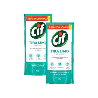 Imagem de Kit 2 Refil Desinfetante Uso Geral Cif Tira-limo 450ml
