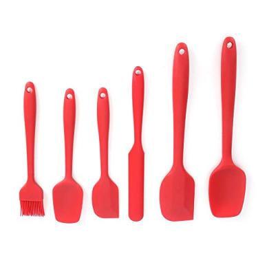 Imagem de Conjunto de utensílios de cozinha - utensílios de cozinha feitos de silicone - conjunto de 6 peças resistente ao calor, utensílios de cozinha antiaderentes, utensílios de cozinha,