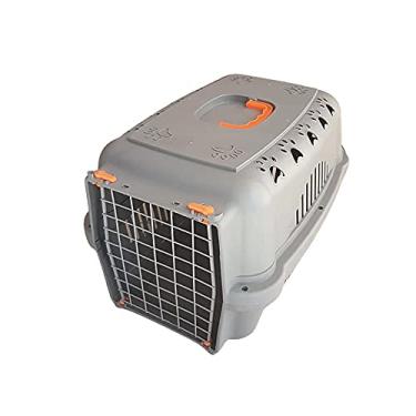 Imagem de Caixa de Transporte para Cachorros e Gatos N.2 Neon Laranja Porta de Ferro, Transporte Pet Falcon