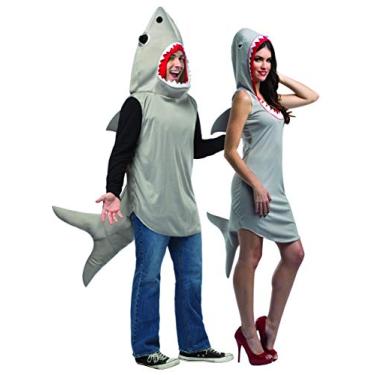Imagem de Vestido e moletom com capuz Sand Shark Fantasia para casais, Cinza, One Size