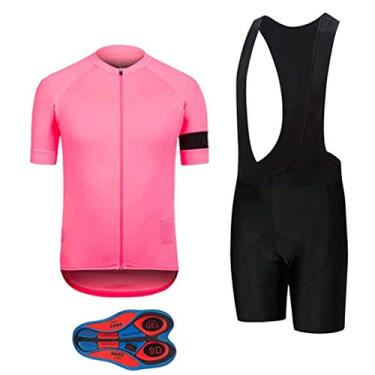 Imagem de Conjunto de roupas de ciclismo para ciclismo e ciclismo, kit de camisetas de bicicleta + shorts de secagem rápida, roupas de equitação com zíper completo, C36-1, 2XL=Height: 6'-6'2" Weight:170-190lbs