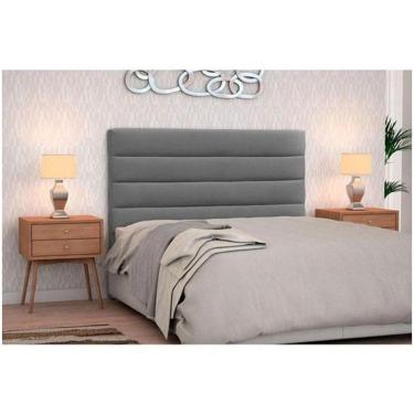 Imagem de Cabeceira Casal Estofada Berlim Cinza -m&f Decor