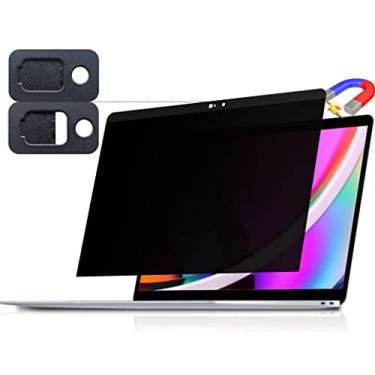 Imagem de Peslv Tela de privacidade magnética para Macbook Pro 13 polegadas (2016-2022, M1, M2) / Macbook Air 13 polegadas (2018-2021, M1), filtro antirreflexo de luz azul removível para laptop Mac 13 polegadas