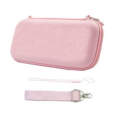 Imagem de lifcasual Bolsa de armazenamento portátil compatível com console Nintendo Switch OLED capa protetora capa protetora 10 slots para cartão de jogo com alça de ombro de corda de mão