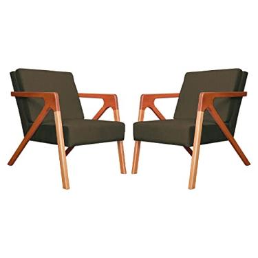 Imagem de Kit 02 Poltronas Decorativa Monalisa para Sala de Espera Suede Cores - DS Estofados