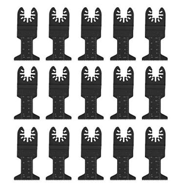 Imagem de 15pcs 44mm multiferramenta oscilante acessórios de ferramenta oscilante lâminas de alto carbono lâminas de serra de imersão rápida liberação universal ferramenta de corte para madeira plástico metal m
