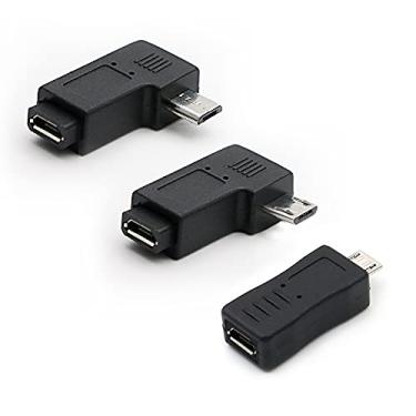 Imagem de Mini adaptador USB para Micro USB, (pacote com 3) Mini USB fêmea para Micro USB macho converte USB Tipo B Micro para USB Tipo B Mini - Conector de cabo de carregamento e sincronização de dados