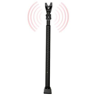 Imagem de Guard Dog Security Barra de segurança para porta deslizante com alarme – Bermuda 3 em 1 – ideal para casas, hotéis e AirBnB – 40 ajustes diferentes (preto)