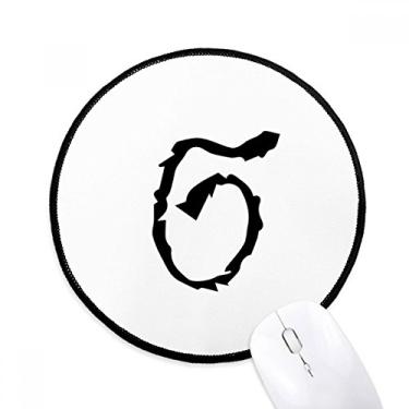 Imagem de Alfabeto grego Sigma silhueta preta mouse pad desktop escritório tapete redondo para computador