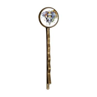 Imagem de Elefante Pintado Personalidade Animal Retrô Metal Hair Bobby Pin Headwear