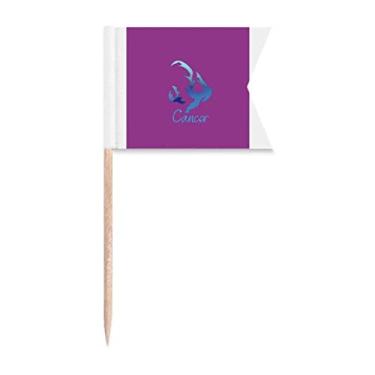Imagem de Câncer Designs Ícone Art Deco Presente Moda Palito Bandeiras Marcação para Bolo Festa Prato de Queijo