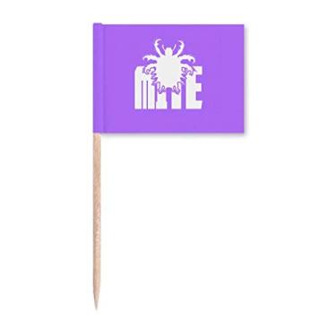 Imagem de Bandeiras de palito de dentes com medo de pragas de insetos animais para decoração de festa