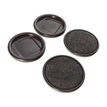 Imagem de Taças para móveis, 7,6 cm de diâmetro, aço inferior carpetado, 76 mm, pisos rígidos ou carpetes, evita quedas e arranhões, 4 peças, da Tech Team