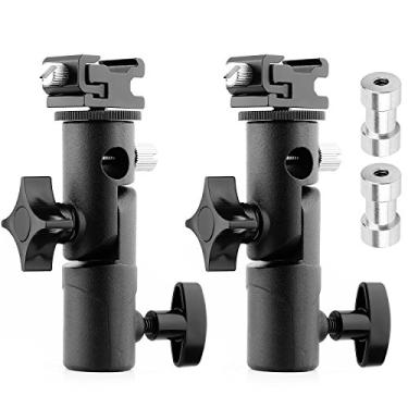 Imagem de Pacote com 2 unidades de flash para câmera Anwenk Speedlite Suporte giratório com suporte refletor de guarda-chuva para câmera DSLR Nikon, Canon, Pentax Olympus e outras DSLR Flashes Studio Light LED