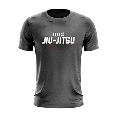 Imagem de Camiseta Jiu Jitsu Xadrez Academia Treino Shap Life Cor:Chumbo;Tamanho:GG