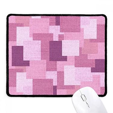 Imagem de Mousepad de tecido de malha de linho, roxo, quadrado, borda costurada, tapete de borracha para jogos