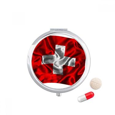 Imagem de Porta-comprimidos, textura de seda, suíça, estampa abstrata, bolso para medicamentos, caixa de armazenamento