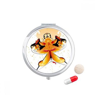 Imagem de Caixa de comprimidos com padrão de pipa de cultura tradicional chinesa para armazenamento de remédios