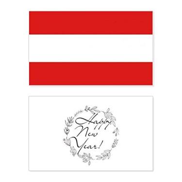 Imagem de Bandeira nacional da Áustria, país da Europa, ano novo, festival, cartão de felicitações, mensagem de abençoamento presente