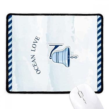 Imagem de Mousepad Bell Ocean Love Sea Sailing Pattern Tapete de borracha para jogos