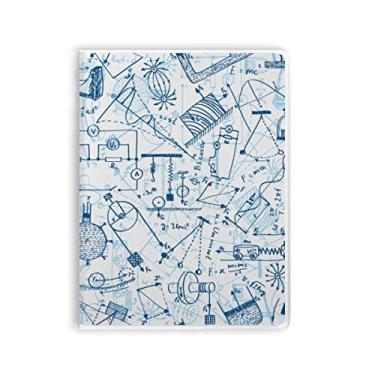Imagem de Caderno de capa macia azul com estampa de mecânica eletromagnética magnética