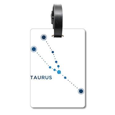 Imagem de Placa de constelação Taurus Zodíaco Bolsa de mala Etiqueta Bagagem Cartão Pendurado Scutcheon Etiqueta