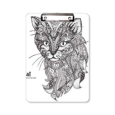 Imagem de Gato, tinta humana, prancheta silenciosa para bebê, pasta, bloco de escrita A4
