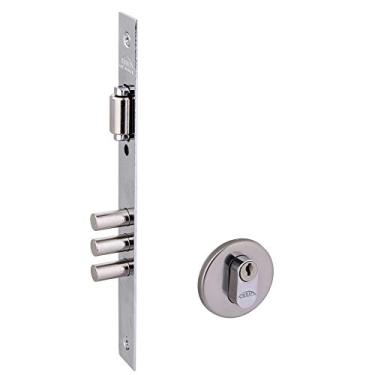 Imagem de Fechadura Ext Super Segurança Com Trinco Rolete 3 Pinos, Arouca Fechaduras, 4310/086Tr-Z-Ie, Inox Escovado
