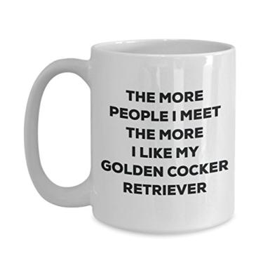 Imagem de Caneca The more people I meet the more I like my Golden Cocker Retriever â€“ Caneca de café divertida â€“ para amantes de cães