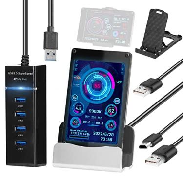 Imagem de Chusui Monitor IPS LCD de 3,5 polegadas Monitor de Computadores Monitor de CPU GPU Monitoramento de Subtela Suporte Raspberry Pi Wins Sistema Linux CX