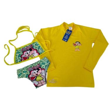 Imagem de Kit Biquini + Blusa de Proteção Personagens