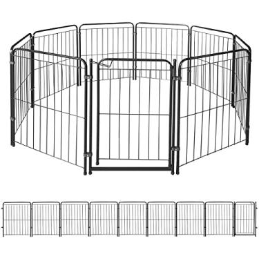 Imagem de Cercado Para Cachorro Caes Cercadinho Pet Shop 8 Modulos Cor:Preto