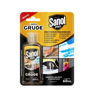 Imagem de Limpa Grude, Sanol Pró, 60ml, Amarelo