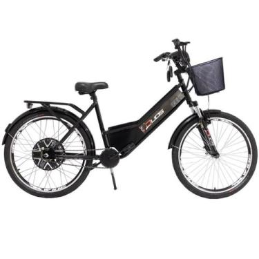 Imagem de Bicicleta Elétrica Confort 800W 48V 15Ah Preta Com Cestinha - Duos