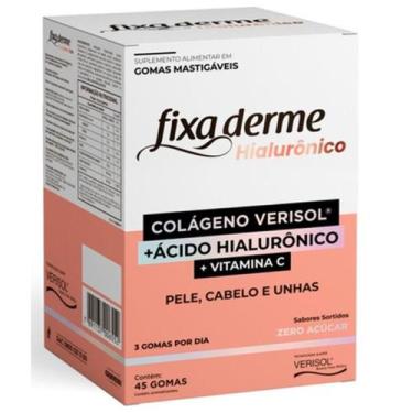 Imagem de Fixa Derme Hialurônico + Vitamina C - 45 Gomas - Verisol