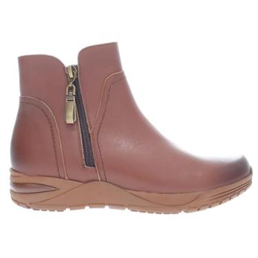 Imagem de Propét Bota feminina Delphi Leather Scotchgard tratada até o tornozelo, Marrom, 8 XX-Wide