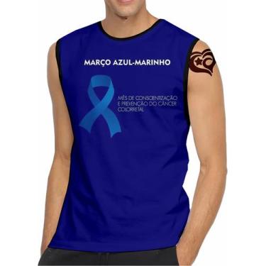 Imagem de Camiseta Regata Março Azul Marinho Masculina - Alemark