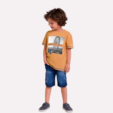 Imagem de Infantil - Camiseta Menino Milon Meia Malha Marrom  menino