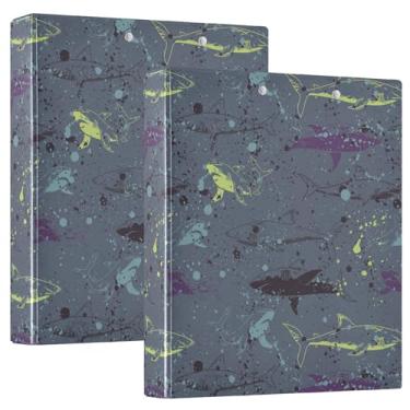 Imagem de Fichários de caderno abstratos camou grunge de 2,5 cm, fichários de caderno de três anéis com capa de bolso, pacote com 1/2 fichários sortidos, 200 folhas