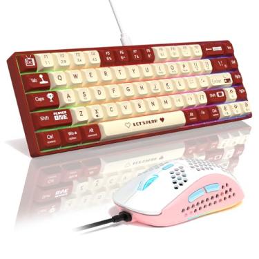 Imagem de AK680 Teclado Mecânico Com Fio Marrom Switch 68 Teclas Marrom Vermelho
