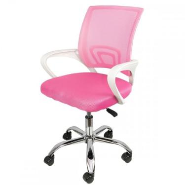 Imagem de Cadeira Office Tok Baixa Rosa com Base Rodízio