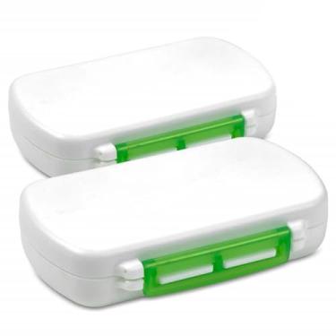 Imagem de Pacote com 2 capas de suporte de comprimidos para medicamentos à prova d'água, sem BPA, suporte de tablet diário para armazenamento de medicamentos, suplementos, vitaminas, ideal para viagens pela MEDca
