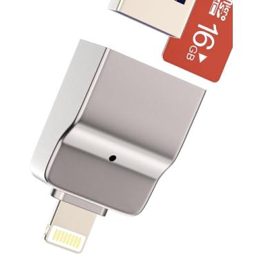 Imagem de zoyuzan Adaptador Lightning para USB TF Leitor de cartão micro SD para iPhone 14 13 iPad Dongle Apple MFI certificado compatível com câmera Samsung OTG Memory Flash Drive Stick Mouse Conversor