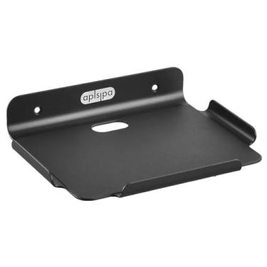 Imagem de aplslpa Prateleiras flutuantes de 20 cm versão PU para parede, prateleira de parede de metal para armazenamento de parede, para casa inteligente, alto-falantes, roteador de Internet - para quarto,