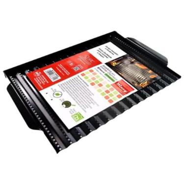 Imagem de Assadeira Perfurada Para Churrasco em Ferro Antiaderente (Pode ir na Lava-Louças) 42x27cmx02cm