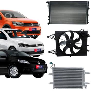 Imagem de Kit Radiador Condensador Eletro Ventoinha Gol G5 G6 G7 Voyage Fox Saveiro SpaceFox 2004 2005 2006 2007 2008 2009 2010 2011 2012 2013 2014 2015 2016 2017 2018 2019