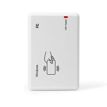 Imagem de Leitor RFID, leitor de scanner Ajfwm RFID, longo alcance, 125 kHz/13,56 MHz, leitura de frequência dupla, cartões de proximidade da família e sistema de controle de acesso de cartão NFC IC EM4100 ID