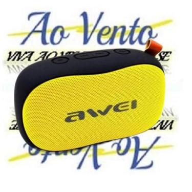 Imagem de Caixa De Som Awei Bluetooth Portátil Entrada Cartão Amarela Y900