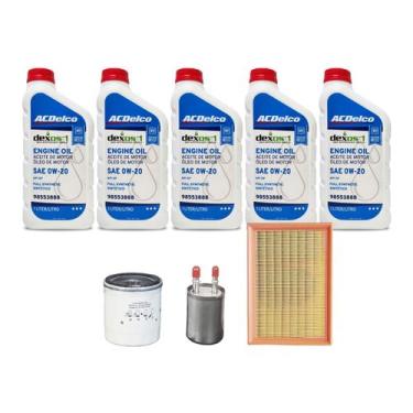 Imagem de Kit Troca De Óleo Chevrolet Tracker Flex 1.4 Turbo - 5 Acdelco 0w20 - 
