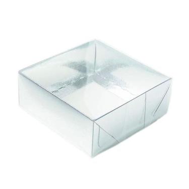 Imagem de Caixa para 4 Doces com Tampa Transparente Nº 4 (8,5cm x 8,5cm x 3,5cm 